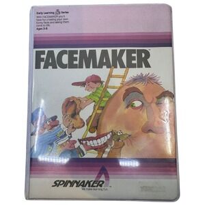 Spinnaker Facemaker ColecoVision Game Cartridge Case Manual Overlay FMK-CV 1984